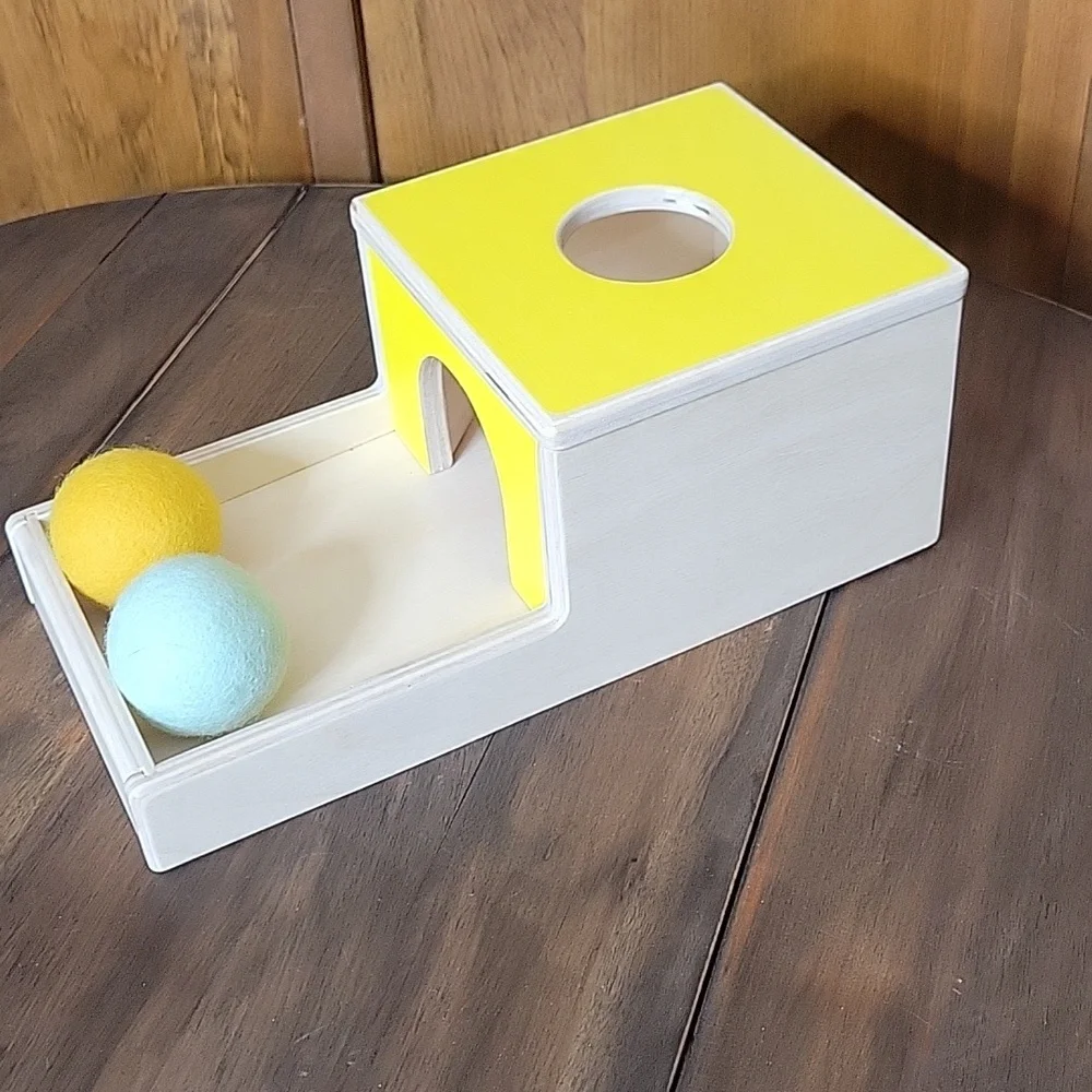 LOVEVERY Wooden Ball Drop Box Learning Toy with Balls